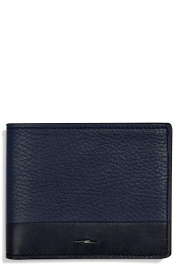 Men's Shinola Bolt Leather Wallet - Blue
