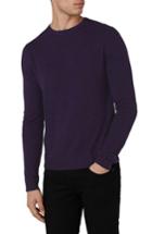 Men's Topman Slim Fit Crewneck Sweater - Purple