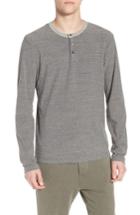 Men's James Perse Regular Fit Micro Stripe Henley Shirt (m) - Grey