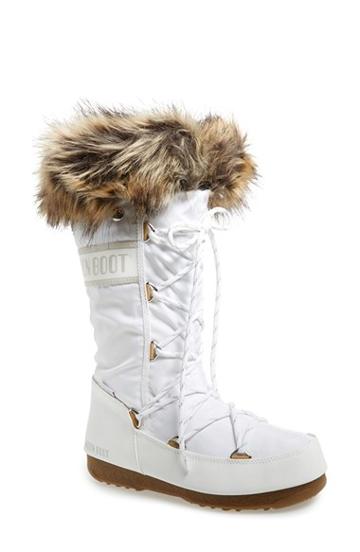 Women's Tecnica 'monaco' Waterproof Insulated Moon Boot Eu - White