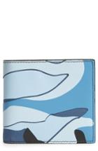 Men's Valentino Garavani Camo Canvas & Leather Wallet - Blue