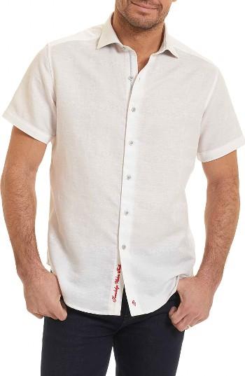 Men's Robert Graham Morley Sport Shirt, Size - White