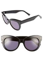 Women's Kendall + Kylie Charli 52mm Cat Eye Sunglasses - Shiny Black/ Matte Black