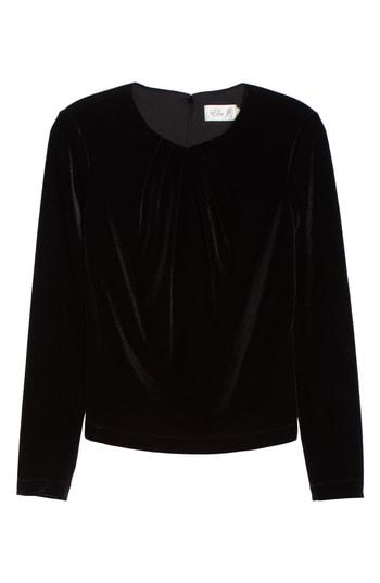 Women's Eliza J Stretch Velvet Top - Black