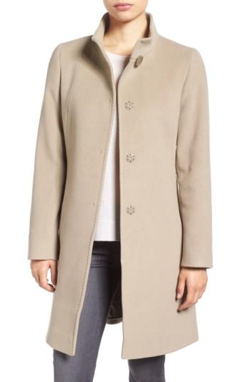 Women's Cinzia Rocca Stand Collar Walking Coat - Grey