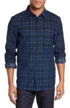 Men's French Connection Plaid Corduroy Sport Shirt - Green