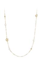 Women's David Yurman Solari Long Station Necklace With Pearls In 18k Gold
