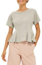 Women's Topshop Corset Seam Tee Us (fits Like 2-4) - Grey