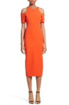 Women's Victoria Beckham Cold Shoulder Sheath Dress Us / 6 Uk - Orange