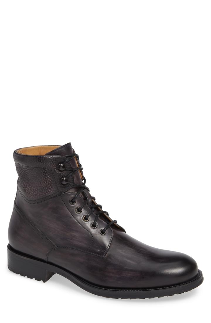 Men's Magnanni Patton Plain Toe Boot .5 M - Grey