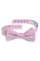 Men's Southern Tide Newport Check Silk Bow Tie, Size - Pink