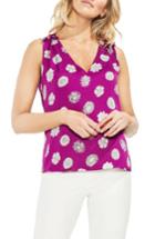 Women's Vince Camuto Botanical Tropics Satin Top, Size - Pink