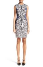 Women's Yigal Azrouel Cheetah Neoprene Sheath Dress - Black