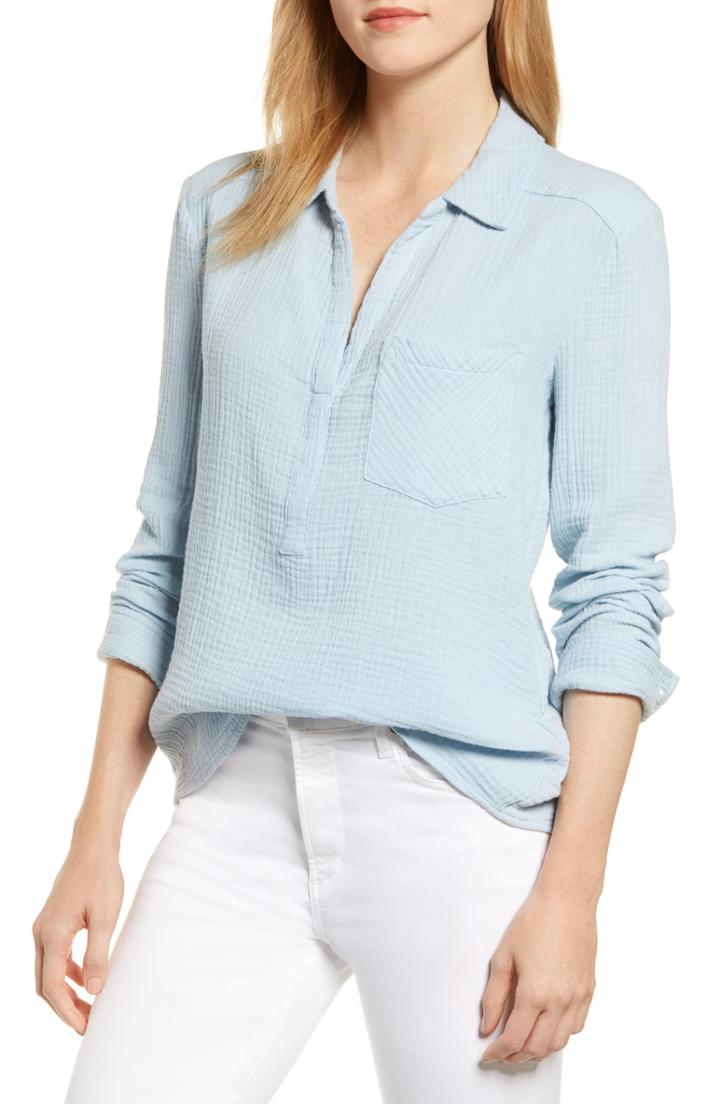 Women's 1.state Double Gauze Top - Blue