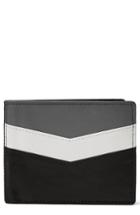 Men's Topman Bifold Leather Wallet - Black