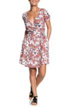Women's Roxy Monument View Floral Print Wrap Dress - Pink