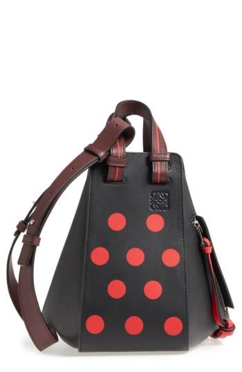 Loewe Small Hammock Circles Leather Hobo - Red