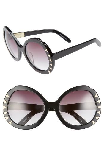 Women's Vow London Layla 56mm Oversize Sunglasses - Black