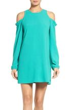 Women's Charles Henry Cold Shoulder Shift Dress - Green