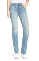 Women's 7 For All Mankind Dylan Ripped Straight Leg Jeans - Blue