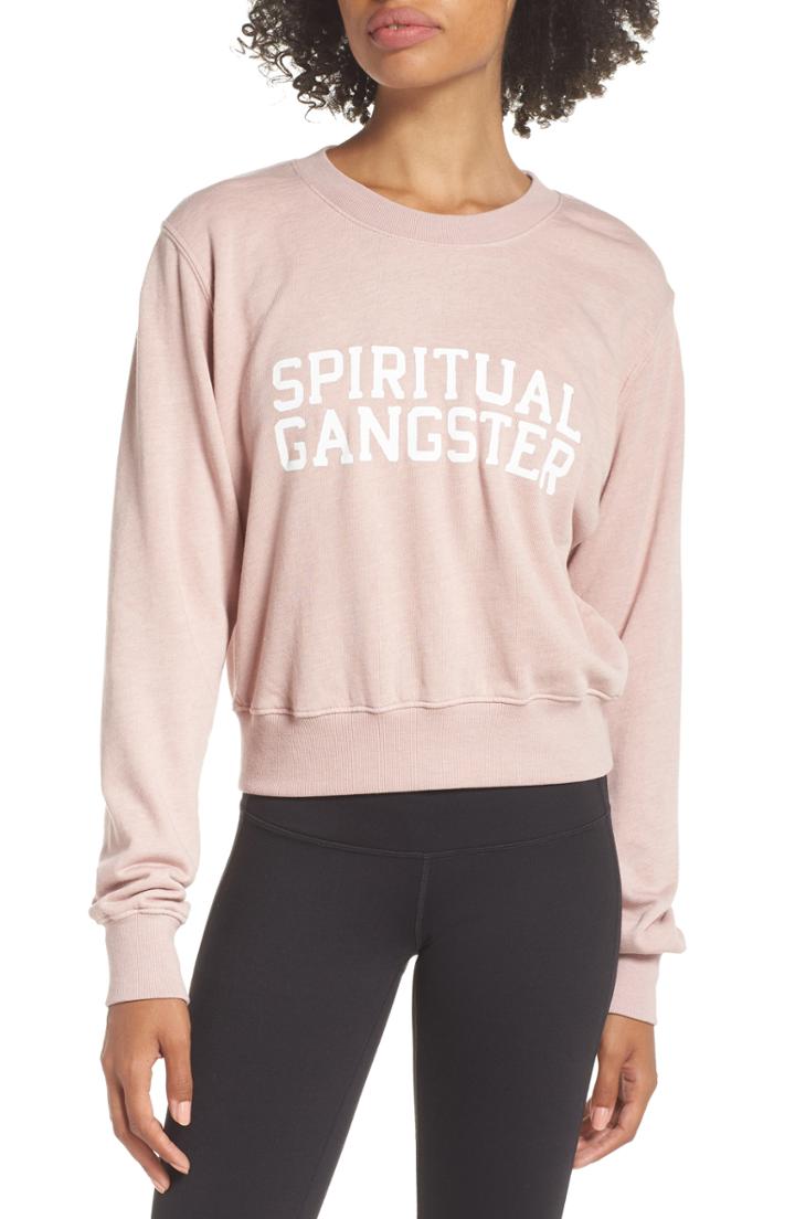 Women's Spiritual Gangster Varsity Crop Sweatshirt