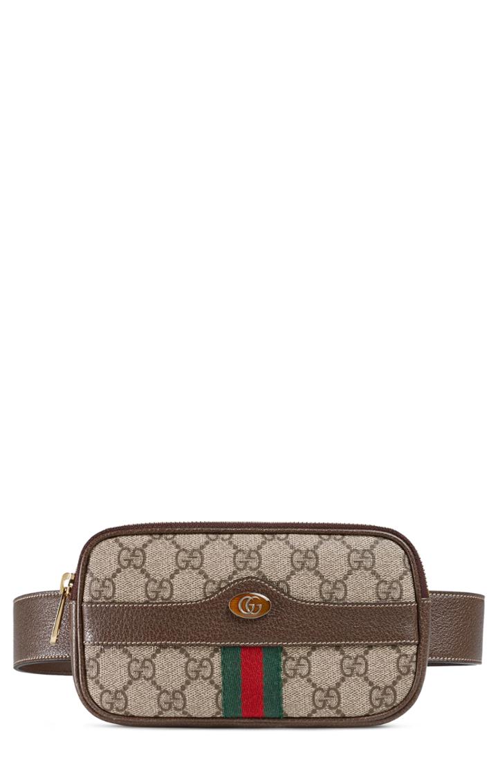 Gucci Ophidia Gg Supreme Small Canvas Belt Bag -