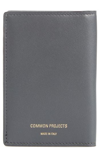 Men's Common Projects Leather Folio Wallet - Grey