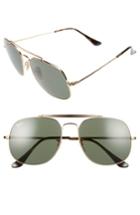 Men's Ray-ban The General 57mm Aviator Sunglasses - Gold/ Green