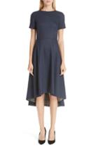 Women's Adam Lippes Double Face High/low Dress - Blue