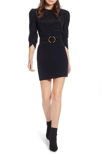 Women's Something Navy Sleeve Detail Minidress - Black