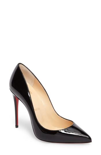 Women's Christian Louboutin Pigalle Loubitag Pointy Toe Pump .5us / 35.5eu - Black