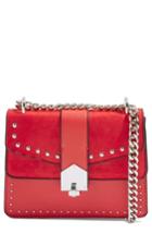 Topshop Shelby Stud Crossbody Bag - Red