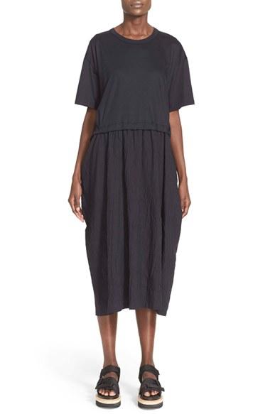 Women's Y's By Yohji Yamamoto Tuck Panel T-shirt Dress