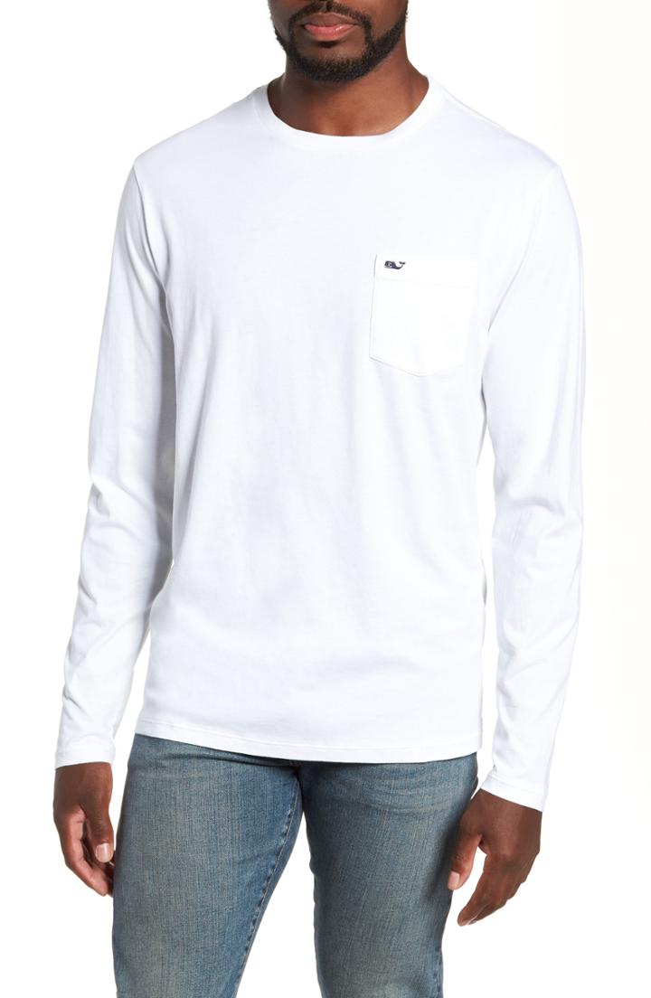 Men's Vineyard Vines Overdye Heather T-shirt, Size - White