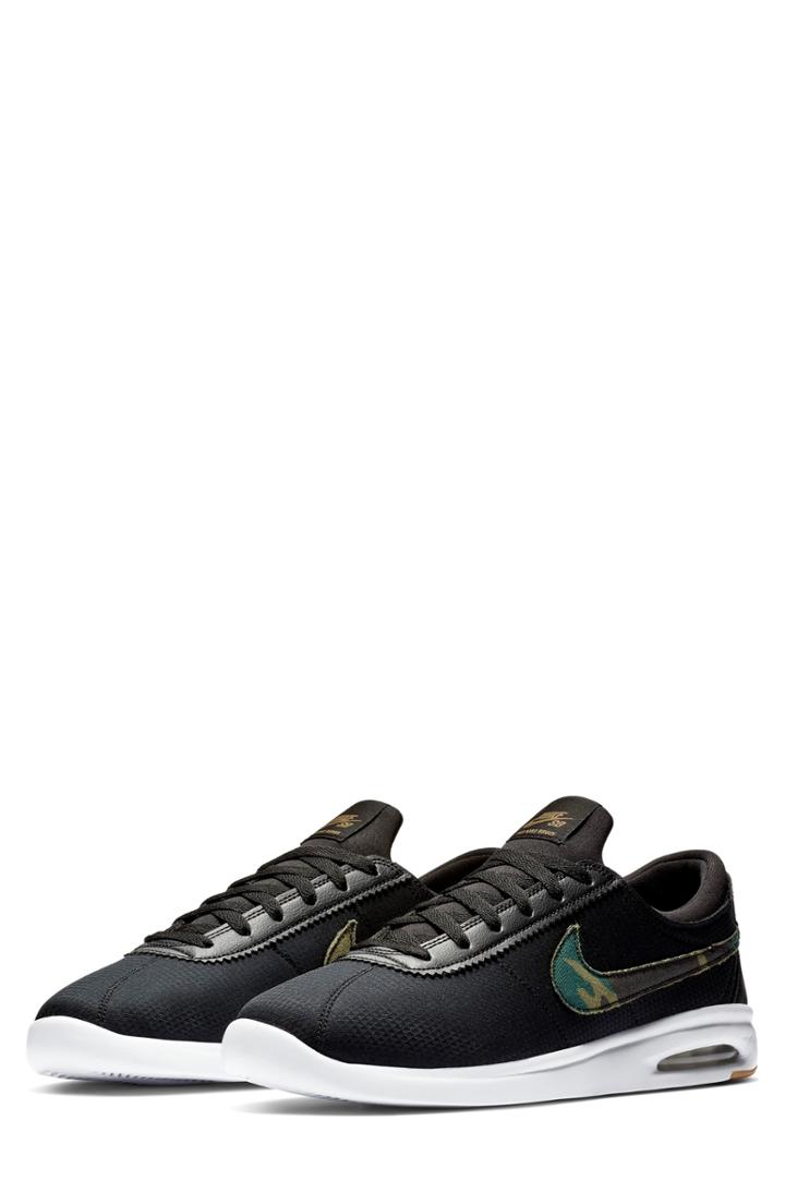 Men's Nike Sb Air Max Bruin Vapor Txt Skateboarding Sneaker .5 M - Black