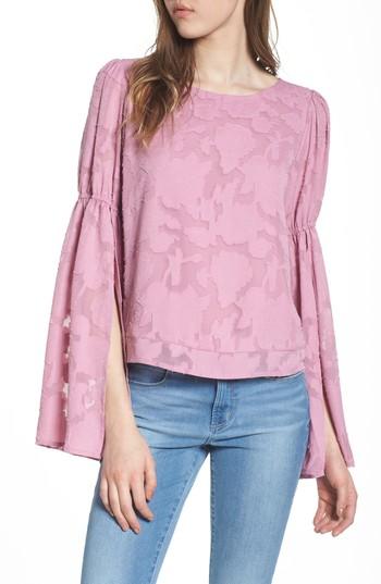 Women's Leith Puff Flared Sleeve Blouse - Purple