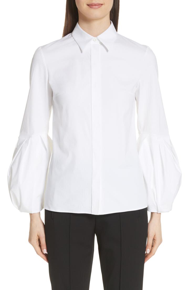 Women's Michael Kors Puff Sleeve Stretch Poplin Shirt