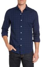 Men's Bonobos Slim Fit Washed Check Sport Shirt - Blue