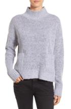 Women's Love By Design Mock Neck Patch Pocket Pullover - Grey