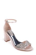 Women's Badgley Mischka Hines Embellished Block Heel Sandal M - Pink
