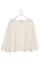 Women's Madewell Button Shoulder Crepe Top, Size - White