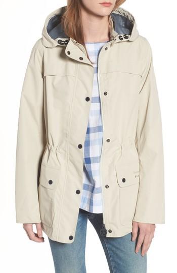 Women's Barbour Barometer Hooded Jacket Us / 14 Uk - Beige