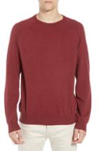 Men's French Connection Regular Fit Stretch Cotton Crewneck Sweater, Size - Red