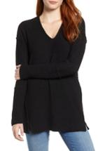 Women's Caslon Boucle Tunic Sweater - Black