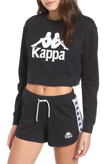 Women's Kappa Bamm Bamm Crop Sweatshirt - Black
