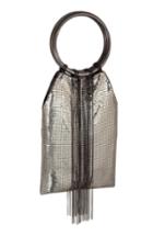 Whiting & Davis Cascade Fringe Mesh Bracelet Bag -