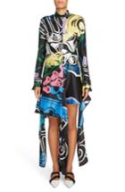 Women's J.w.anderson Foxglove Print Dress With Ribbon Detail Us / 6 Uk - Black