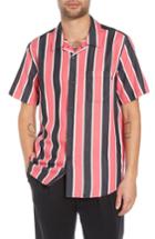 Men's Obey Wicker Stripe Camp Shirt - Pink