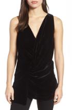 Women's Kenneth Cole Velvet Drape Tank Top - Black