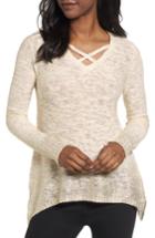 Women's Halogen Foil Dipped Sweater - Ivory